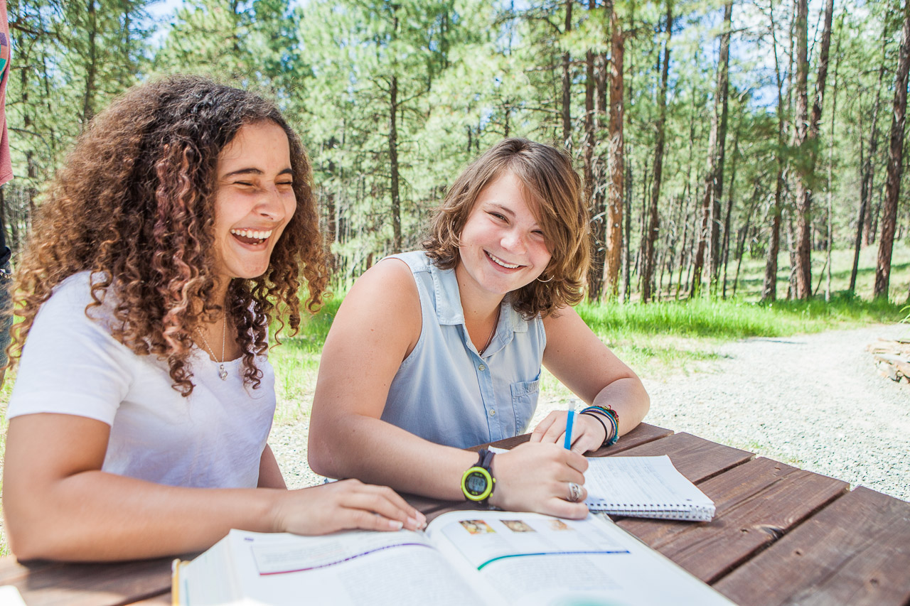 Girls at Chrysalis therapeutic boarding school in Montana.